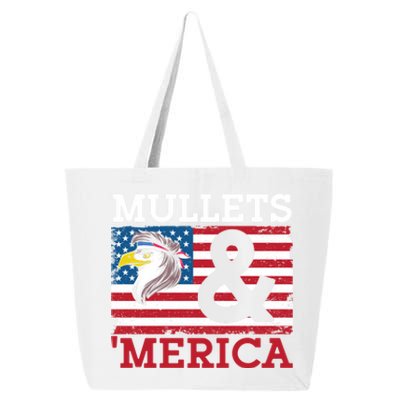 Mullets And Merica Eagle Mullet Hairstyle Funny Gift 25L Jumbo Tote