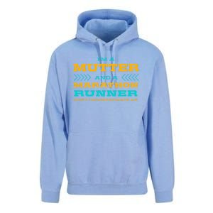 Mutter And Marathon Runner Funny Running Humor Sprinting Mom Gift Unisex Surf Hoodie