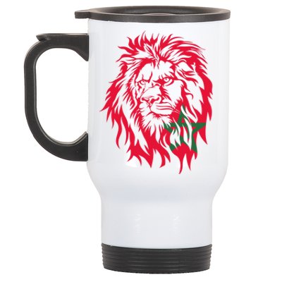 Moorish American Morocco Flag Moroccan Soccer Supporter Meaningful Gift Stainless Steel Travel Mug