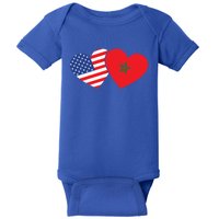 Moorish American Morocco Flag Moroccan Soccer Supporter Gift Baby Bodysuit