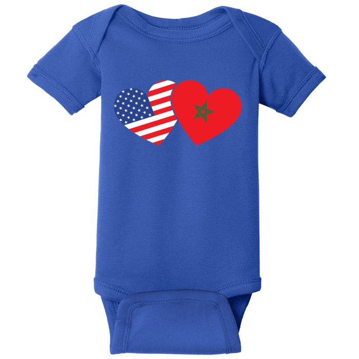 Moorish American Morocco Flag Moroccan Soccer Supporter Gift Baby Bodysuit