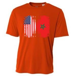 Moorish American Morocco Flag Moroccan Soccer Supporter Cool Gift Cooling Performance Crew T-Shirt