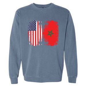 Moorish American Morocco Flag Moroccan Soccer Supporter Cool Gift Garment-Dyed Sweatshirt