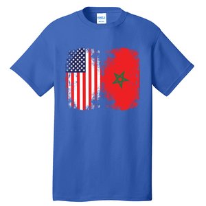 Moorish American Morocco Flag Moroccan Soccer Supporter Cool Gift Tall T-Shirt