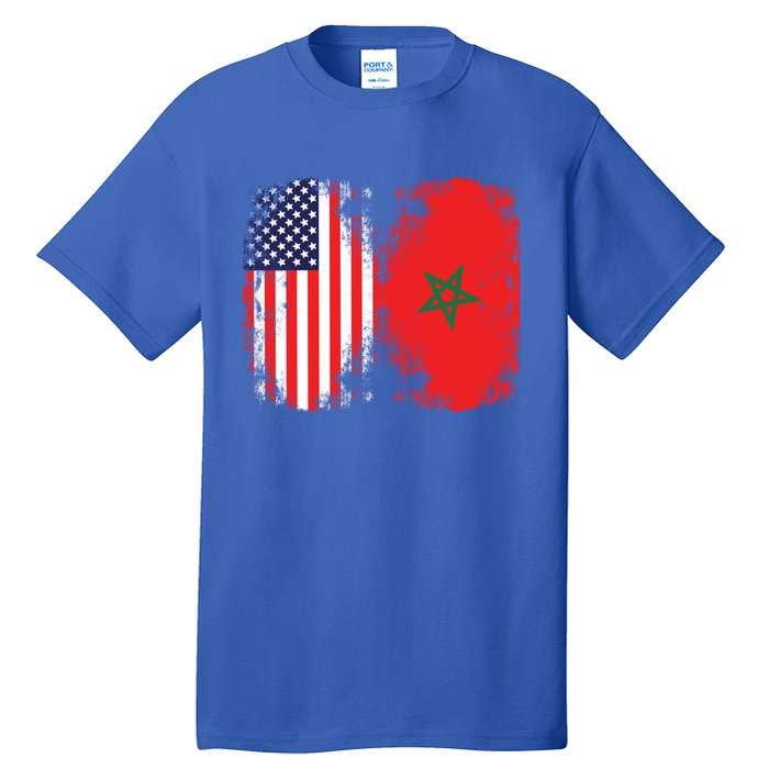 Moorish American Morocco Flag Moroccan Soccer Supporter Cool Gift Tall T-Shirt