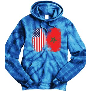 Moorish American Morocco Flag Moroccan Soccer Supporter Cool Gift Tie Dye Hoodie