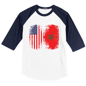 Moorish American Morocco Flag Moroccan Soccer Supporter Cool Gift Baseball Sleeve Shirt