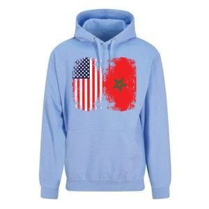 Moorish American Morocco Flag Moroccan Soccer Supporter Cool Gift Unisex Surf Hoodie