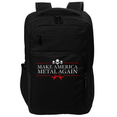 Make America Metal Again Trump Rock Heavy Music Thrash Gift Impact Tech Backpack