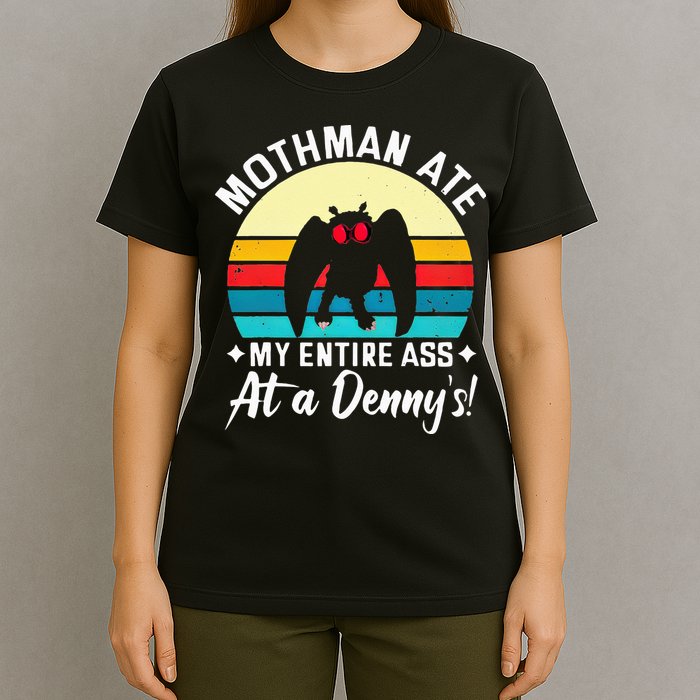 Mothman Ate My Entire Ass Vintage Mothman Cryptid Funny T-Shirt
