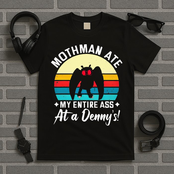 Mothman Ate My Entire Ass Vintage Mothman Cryptid Funny T-Shirt