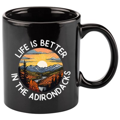 Moose Adirondack Mountains Life Is Better In The Adirondacks 11oz C Handle Ceramic Mug