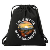 Moose Adirondack Mountains Life Is Better In The Adirondacks Drawstring Bag