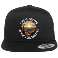 Moose Adirondack Mountains Life Is Better In The Adirondacks Flatbill Hat