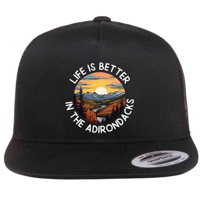 Moose Adirondack Mountains Life Is Better In The Adirondacks Flatbill Hat