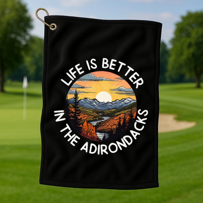 Moose Adirondack Mountains Life Is Better In The Adirondacks Golf Towel