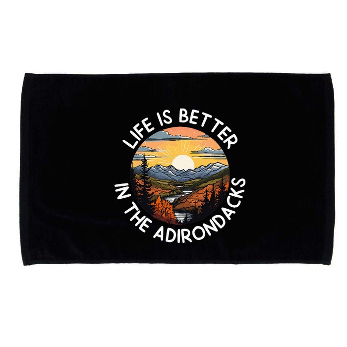 Moose Adirondack Mountains Life Is Better In The Adirondacks Microfiber Hand Towel