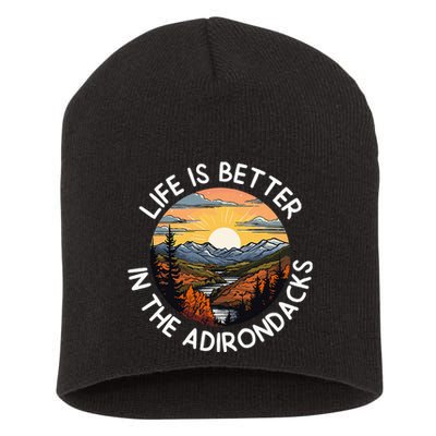 Moose Adirondack Mountains Life Is Better In The Adirondacks Short Acrylic Beanie