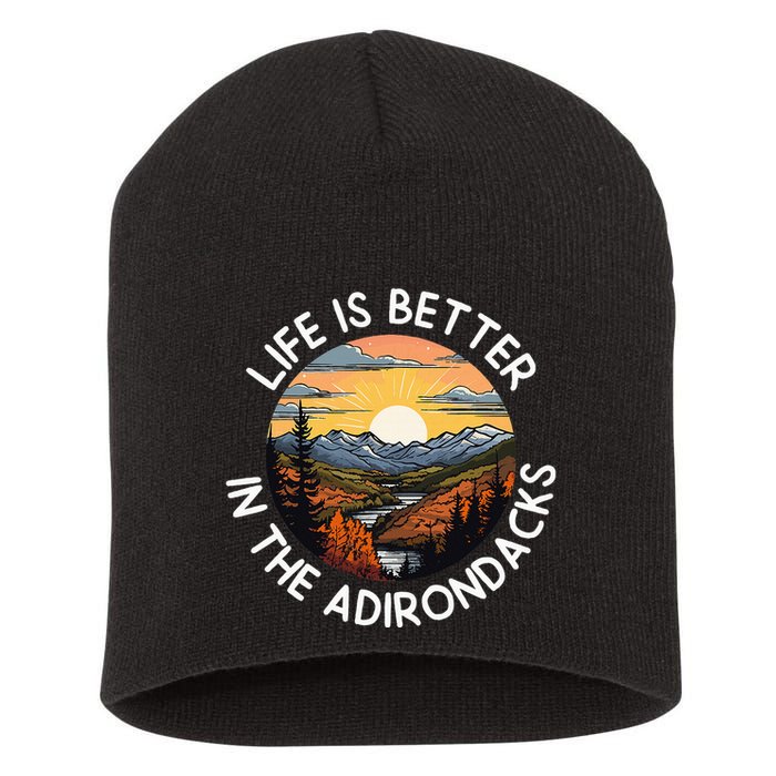 Moose Adirondack Mountains Life Is Better In The Adirondacks Short Acrylic Beanie