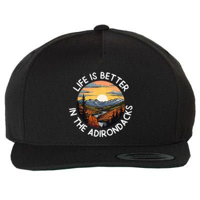Moose Adirondack Mountains Life Is Better In The Adirondacks Wool Snapback Cap
