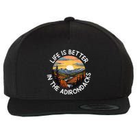 Moose Adirondack Mountains Life Is Better In The Adirondacks Wool Snapback Cap