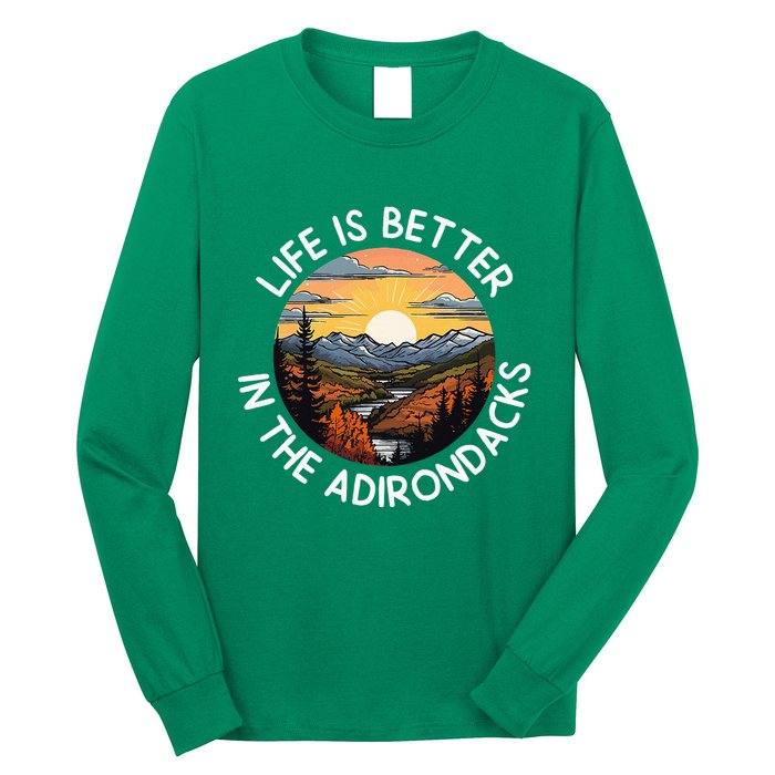 Moose Adirondack Mountains Life Is Better In The Adirondacks Long Sleeve Shirt