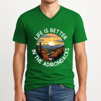 Moose Adirondack Mountains Life Is Better In The Adirondacks V-Neck T-Shirt