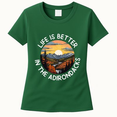 Moose Adirondack Mountains Life Is Better In The Adirondacks Womens T-Shirt