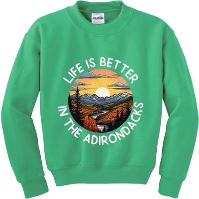 Moose Adirondack Mountains Life Is Better In The Adirondacks Kids Sweatshirt