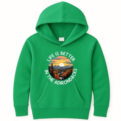 Moose Adirondack Mountains Life Is Better In The Adirondacks Kids Hoodie