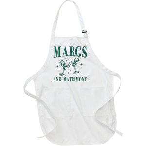 Margs And Matrimony Bachelorette Party Margarita Bach Full-Length Apron With Pockets