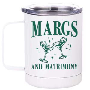 Margs And Matrimony Bachelorette Party Margarita Bach 12 oz Stainless Steel Tumbler Cup