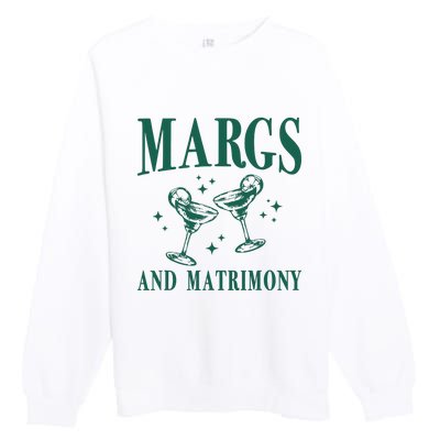 Margs And Matrimony Bachelorette Party Margarita Bach Premium Crewneck Sweatshirt