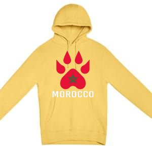 Moorish American Morocco Flag Moroccan Soccer Supporter Gift Premium Pullover Hoodie