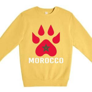 Moorish American Morocco Flag Moroccan Soccer Supporter Gift Premium Crewneck Sweatshirt