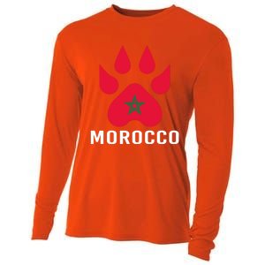 Moorish American Morocco Flag Moroccan Soccer Supporter Gift Cooling Performance Long Sleeve Crew