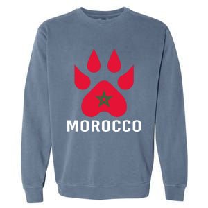 Moorish American Morocco Flag Moroccan Soccer Supporter Gift Garment-Dyed Sweatshirt