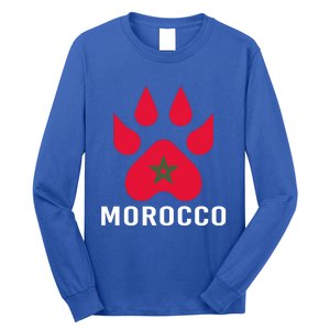 Moorish American Morocco Flag Moroccan Soccer Supporter Gift Long Sleeve Shirt