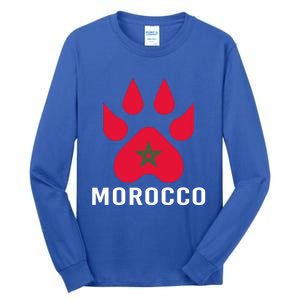 Moorish American Morocco Flag Moroccan Soccer Supporter Gift Tall Long Sleeve T-Shirt