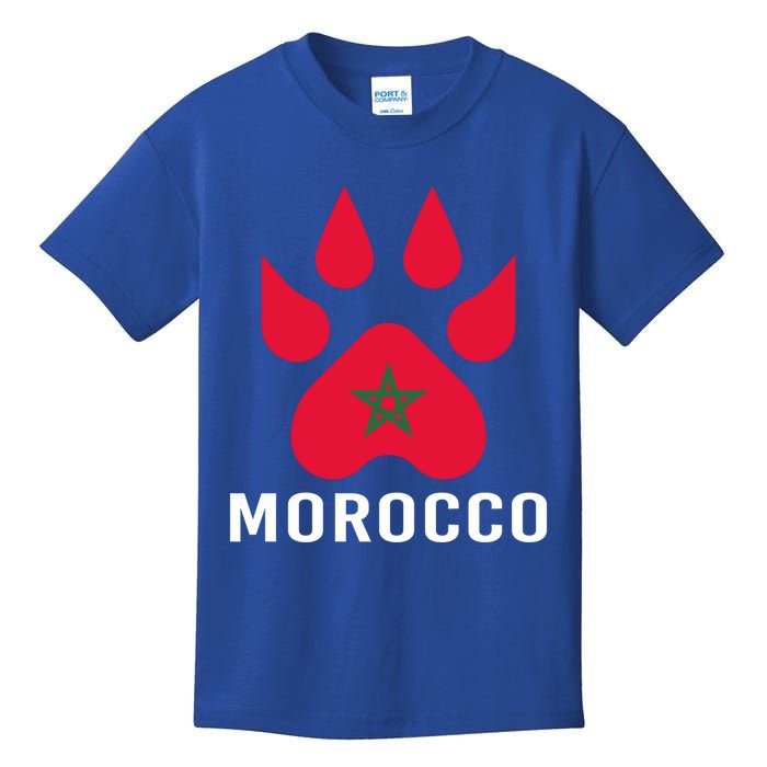 Moorish American Morocco Flag Moroccan Soccer Supporter Gift Kids T-Shirt