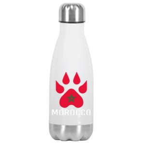 Moorish American Morocco Flag Moroccan Soccer Supporter Gift Stainless Steel Insulated Water Bottle