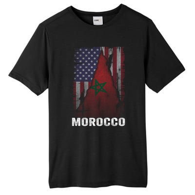 Moorish American Morocco Flag Moroccan Soccer Supporter Gift Tall Fusion ChromaSoft Performance T-Shirt