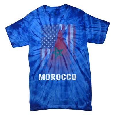 Moorish American Morocco Flag Moroccan Soccer Supporter Gift Tie-Dye T-Shirt