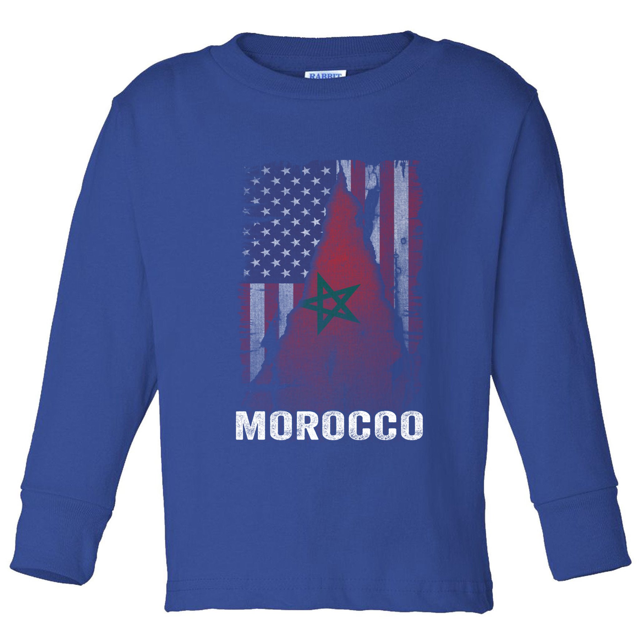 Moorish American Morocco Flag Moroccan Soccer Supporter Gift Toddler Long Sleeve Shirt