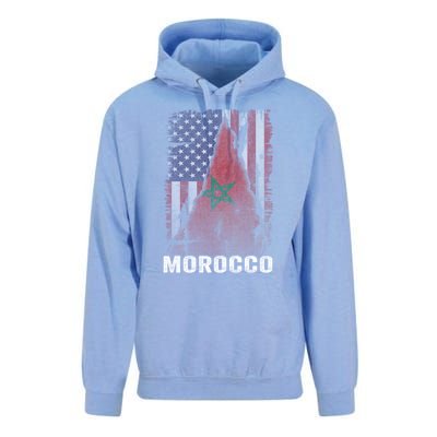 Moorish American Morocco Flag Moroccan Soccer Supporter Gift Unisex Surf Hoodie