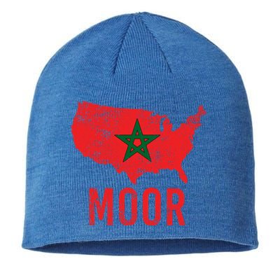 Moorish American Morocco Flag Moroccan Soccer Supporter Gift Sustainable Beanie