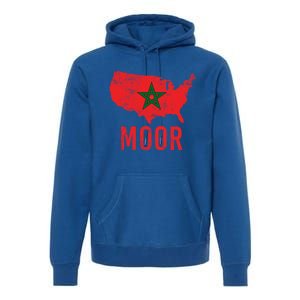 Moorish American Morocco Flag Moroccan Soccer Supporter Gift Premium Hoodie