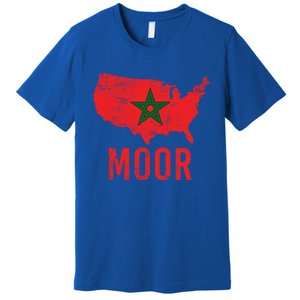 Moorish American Morocco Flag Moroccan Soccer Supporter Gift Premium T-Shirt