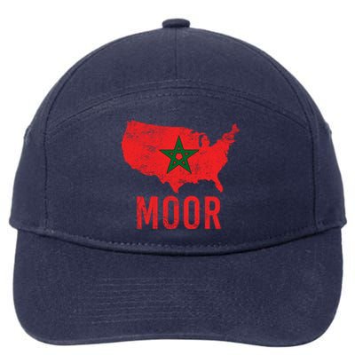 Moorish American Morocco Flag Moroccan Soccer Supporter Gift 7-Panel Snapback Hat