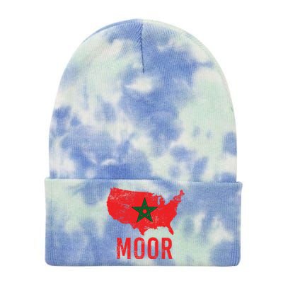 Moorish American Morocco Flag Moroccan Soccer Supporter Gift Tie Dye 12in Knit Beanie